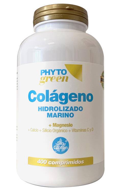 COLÁGENO HIDROLIZADO MARINO 400 COMPRIMIDOS PHYTO GREEN.